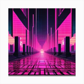 Neon City 1 Canvas Print