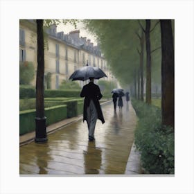 Paris In The Rain 4 Canvas Print