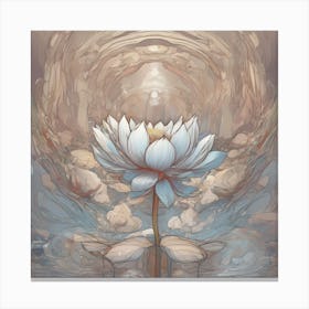 Solitary Lotus Canvas Print
