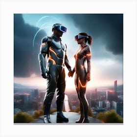 Futuristic Couple 63 Canvas Print