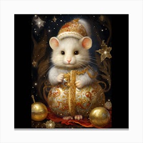 Christmas Rat Canvas Print
