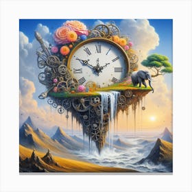 Clock In The Sky Canvas Print