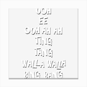 1958 Novelty Song Canvas Print
