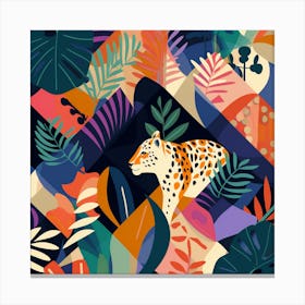 Leopard In The Jungle Canvas Print