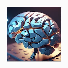 Brain 3d Illustration 2 Canvas Print