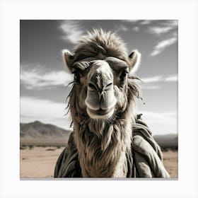 Camel In The Desert 2 Canvas Print