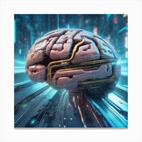 Futuristic Brain 32 Canvas Print