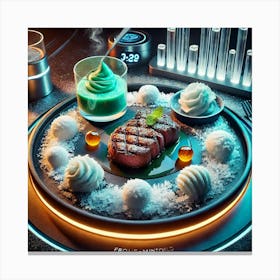 A Sci Fi Inspired Culinary Dish Named Cosmic Flam Canvas Print