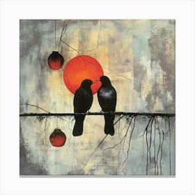 Birds At Sundown (I) Canvas Print