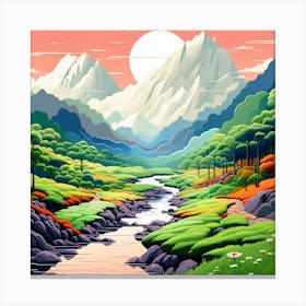 Landscape Painting 11 Canvas Print