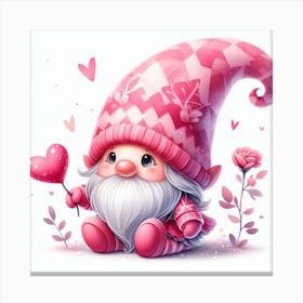 Valentine's day, Gnome 1 Canvas Print