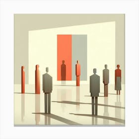 People Standing Canvas Print