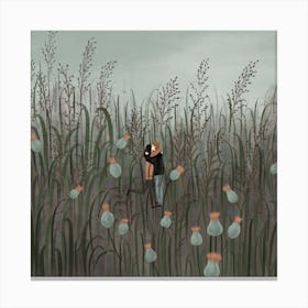 Miss You Square Canvas Print