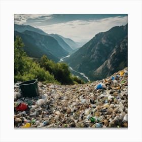 Garbage In The Mountains 1 Canvas Print