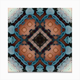 Abstract Fractal Blue Stained Glass 2 Canvas Print