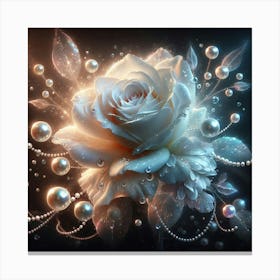 Pearls And Roses 1 Canvas Print