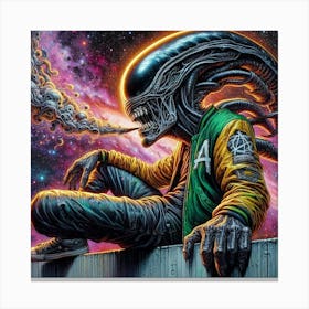 Aliens In Space 1 Canvas Print