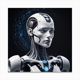 Cyborg Woman 47 Canvas Print