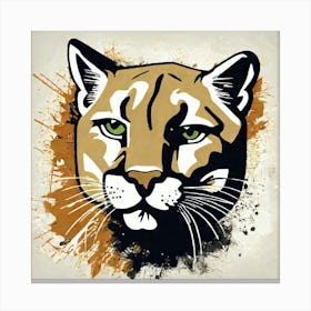 Illustration grunge Puma 2 Canvas Print