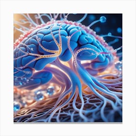 3d Image Of The Brain Canvas Print