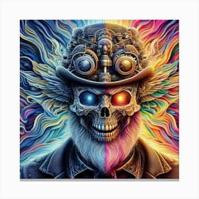 Steampunk Skull Canvas Print