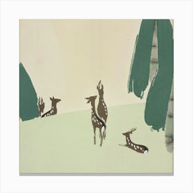 Deer In The Woods 2 Canvas Print