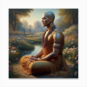 Buddha In Meditation 8 Canvas Print