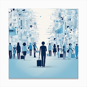 Business People In The City Canvas Print