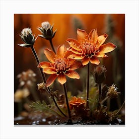 Vibrant Wild Flowers Tall Wild Flowers Canvas Print