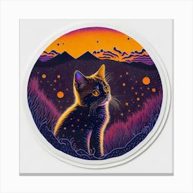 Cat Colored Sky (125) Canvas Print