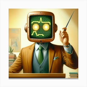 Tv Head Canvas Print