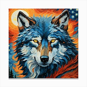 Wolf Painting Canvas Print