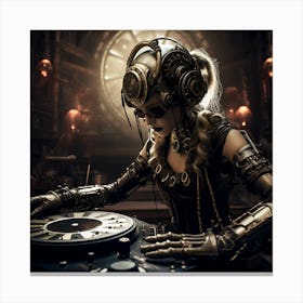 Steampunk Dj Canvas Print