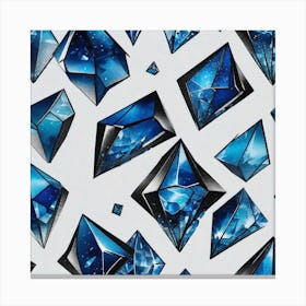 Blue Crystals 2 Canvas Print