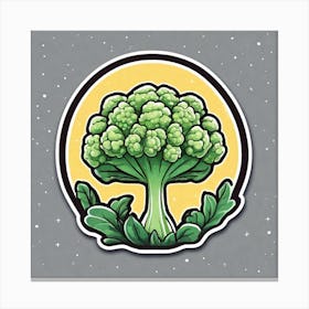 Broccoli Sticker 5 Canvas Print