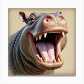 Hippo 25 Canvas Print