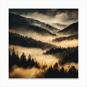 Abstract Golden Forest (26) Canvas Print