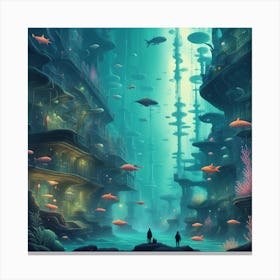 Underwater City Canvas Print