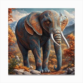 Elephant In The Forest Canvas Print