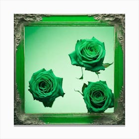 Green Roses 21 Canvas Print