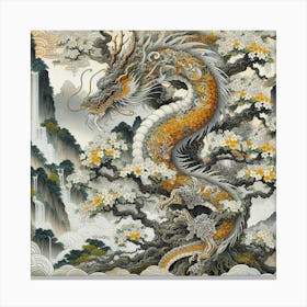 regal oriental dragon Canvas Print