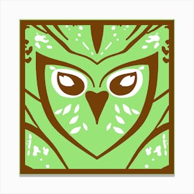 Chic Owl Mint Chocolate Canvas Print