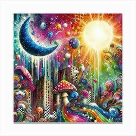 Psychedelic City 4 Canvas Print
