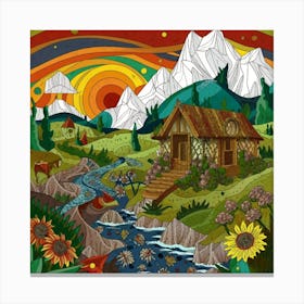 Small mountain village 35 Canvas Print