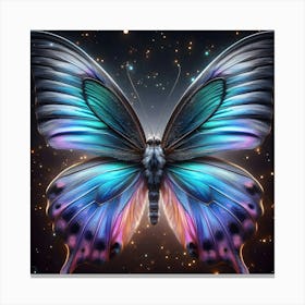 Butterfly In Space Canvas Print