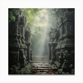 Temple In The Jungle 8 Canvas Print
