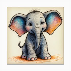 Little Elephant 2 Canvas Print