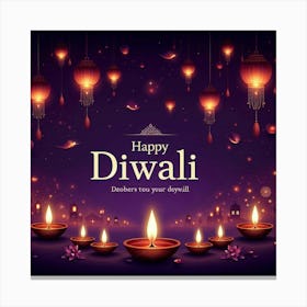 Happy Diwali Images Templates Design S (15) Canvas Print