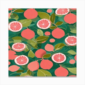 Pink Grapefruits Canvas Print