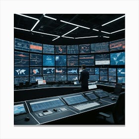 Control Room 2 Canvas Print